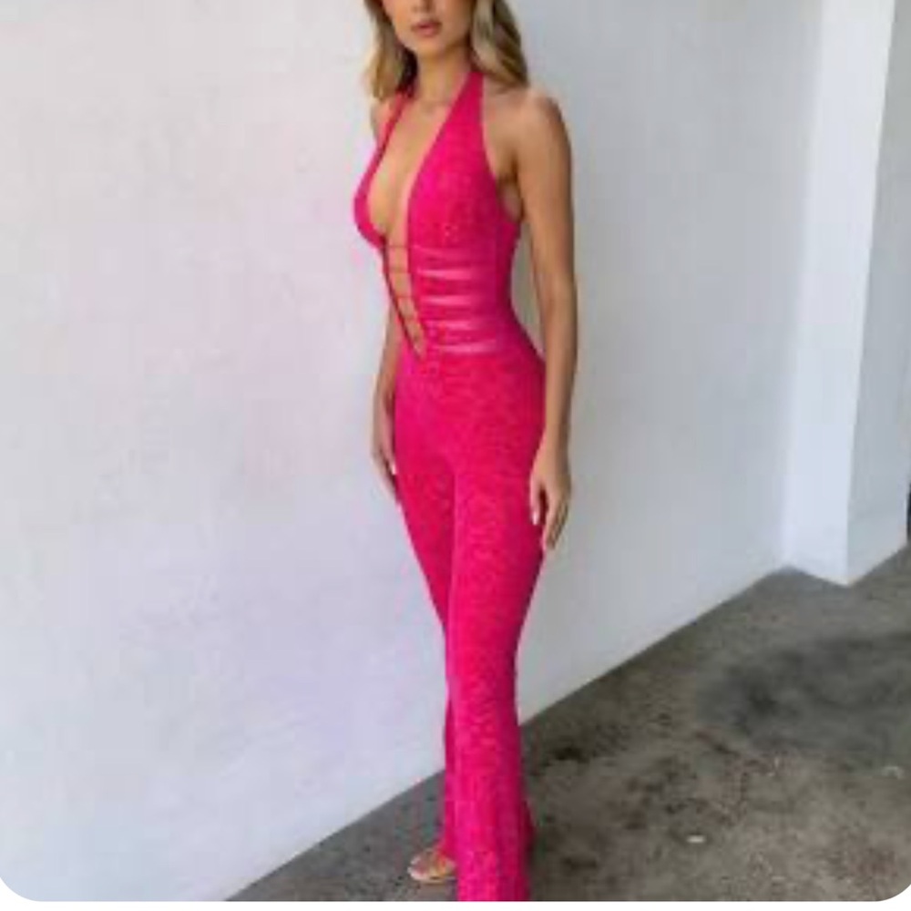 Elegant Pink Jumpsuit